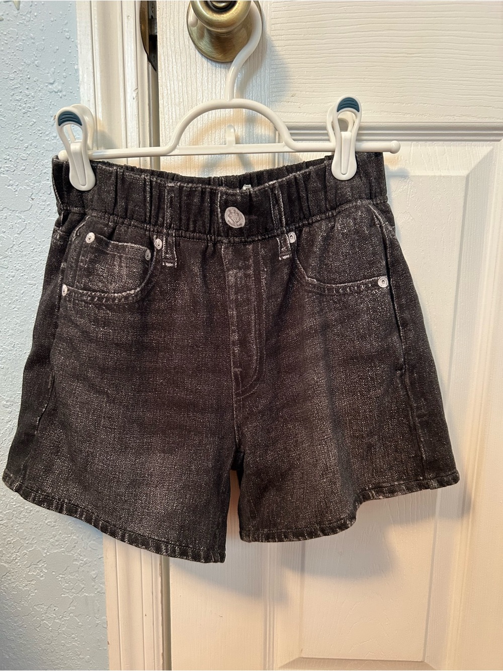 rag & bone Miramar Black Washed Denim Shorts - Picture 4 of 4